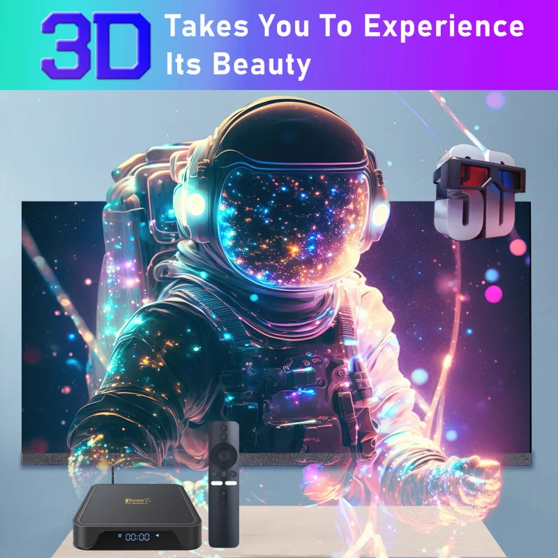 Фото TV98 Pro TV Box Android 14 Поддержка HD 8K 4K WiFi 4G 5G Голосовой удаленный медиаплеер 8 ГБ 128 ГБ Allwinner H313 Четырехъядерный процессор iptv №5