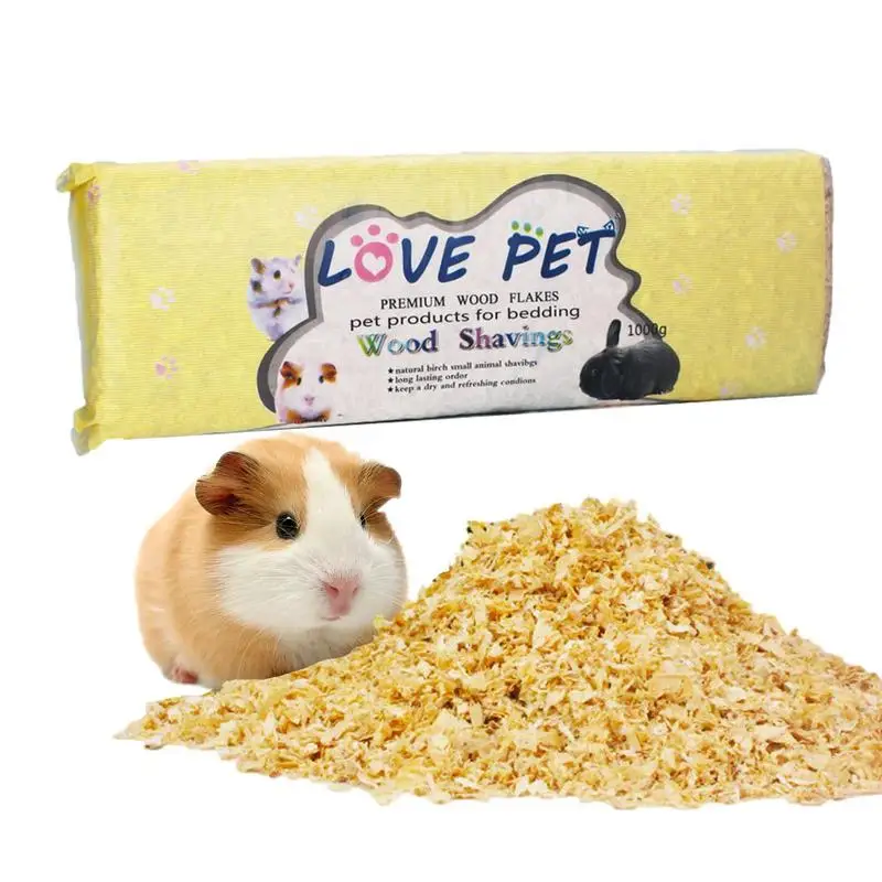 

Hamster Sawdust Guinea Pig Bedding Pet Wood Chips Rabbit Wood Shavings Safe 1kg Hamster Cage Bedding Pet Cabin Nest Toys