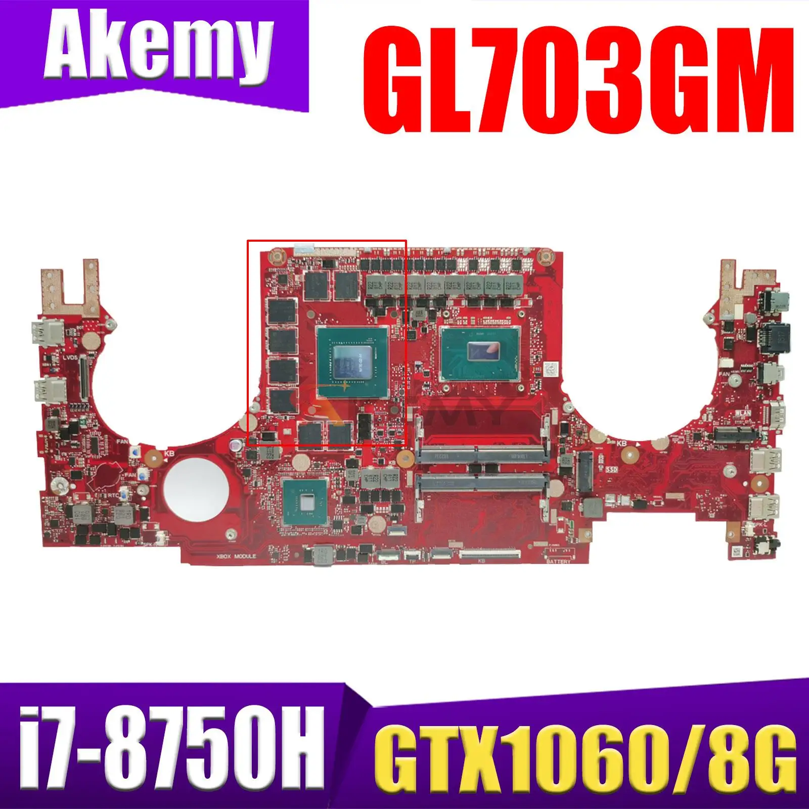 

Материнская плата ASUS ROG STRIX GL703GS GL703G S7BS, материнская плата ноутбука GTX1070 GTX1060 8G/6G 100%, протестированный обмен!