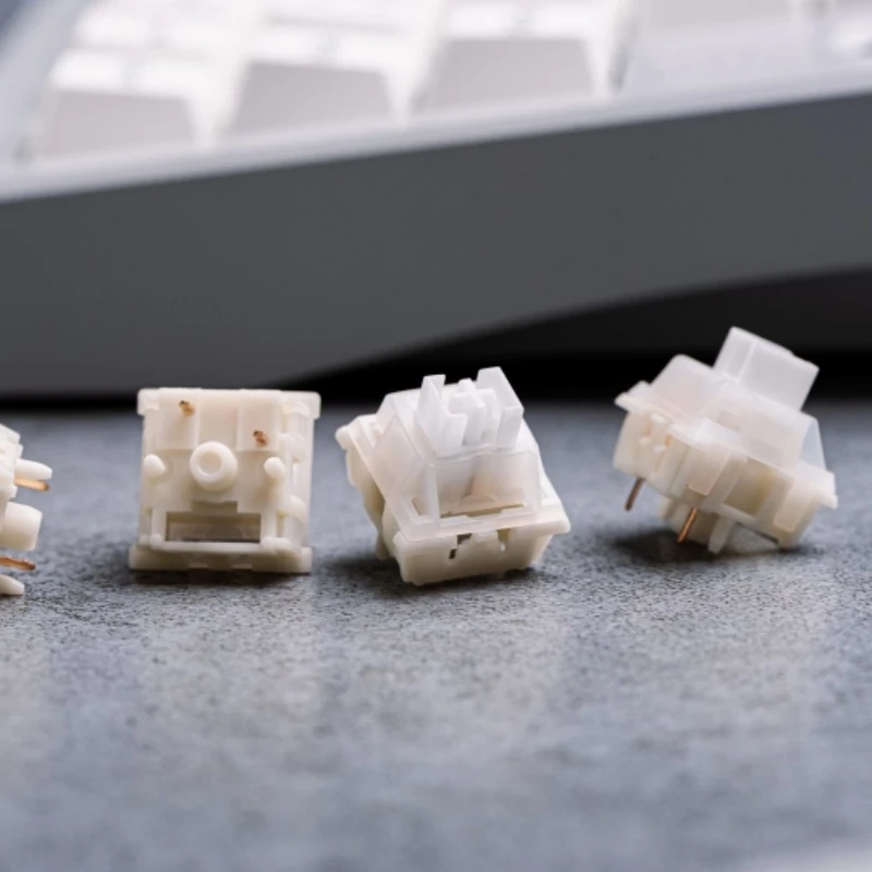 Фото KeyGeek Switch RAW 45g Линейные переключатели 5-контактный для игровой механической клавиатуры Набор клавиатуры «сделай сам» с возможностью горячей замены Заводская смазка №4