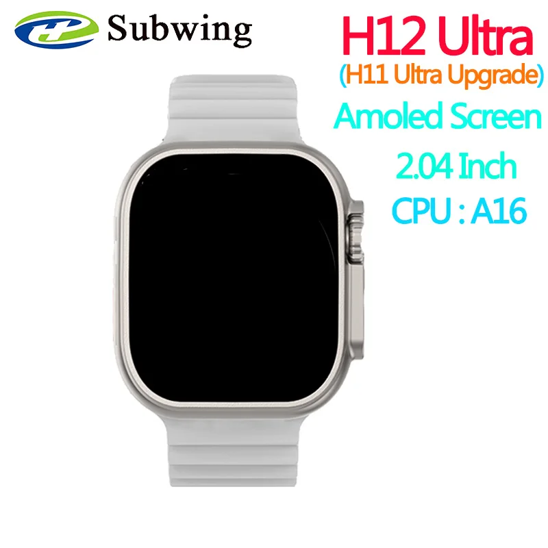 Смарт-часы H12, экран 2,04 дюйма, 49 мм, Bluetooth, IWO Series 8