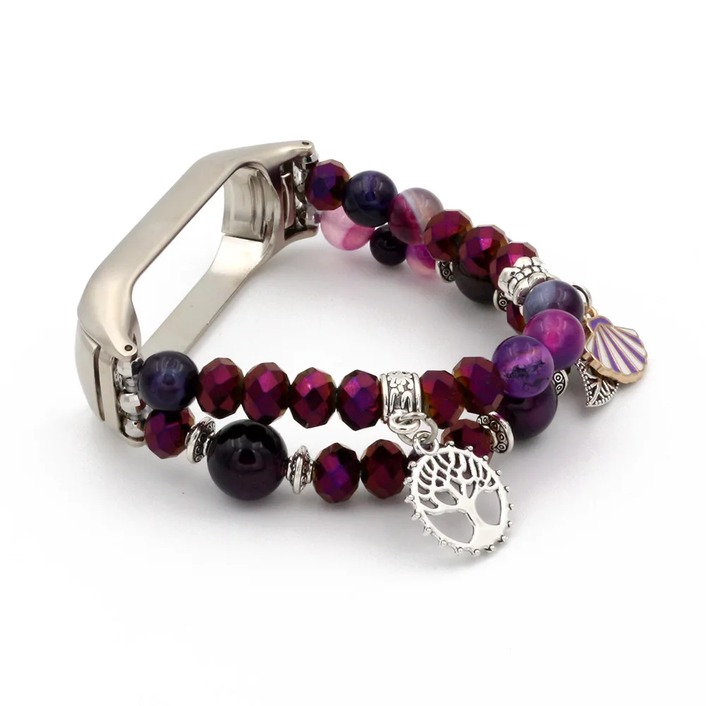 Mi Band 7 6 Purple Watch Bracelet for Xiaomi Mi Band 4 Strap Luxury Wristband Mi Band 5 Correa for Woman Dressy Watchband Strap