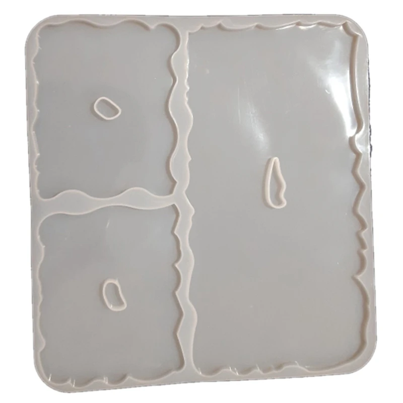 

Promotion! DIY Irregular Square Coaster Epoxy Silicone Mold For Casting Coaster Mould Jewelry Making Tools
