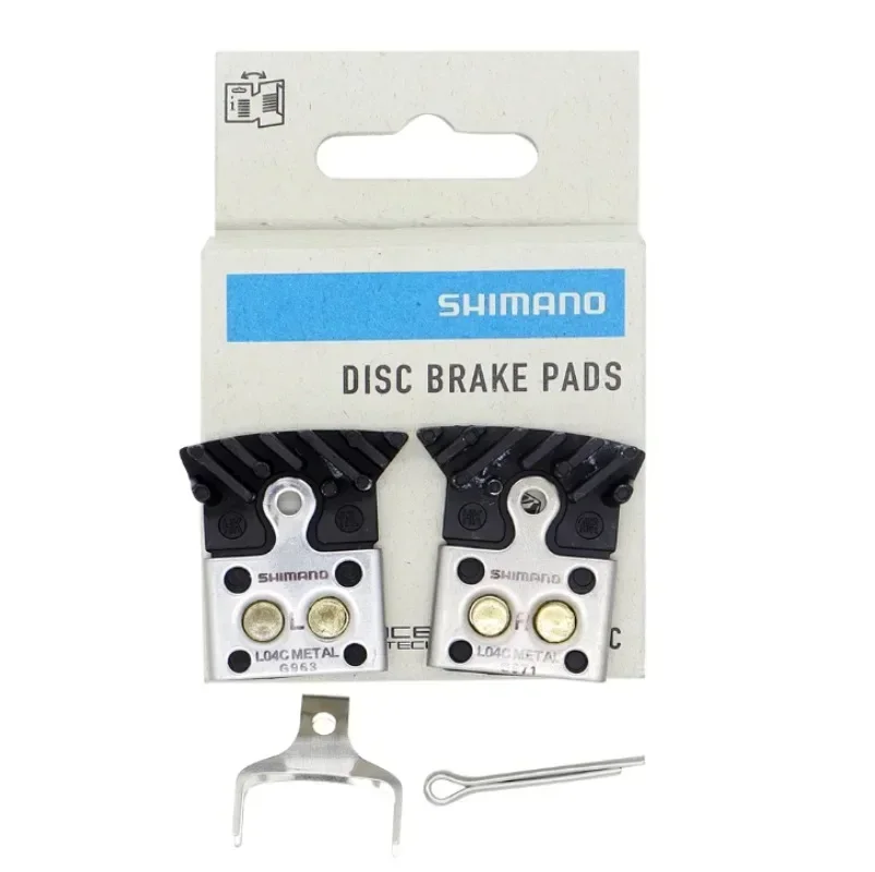 SHIMANO L04C Металлическая дисковая тормозная колодка с плавником для шоссейного MTB