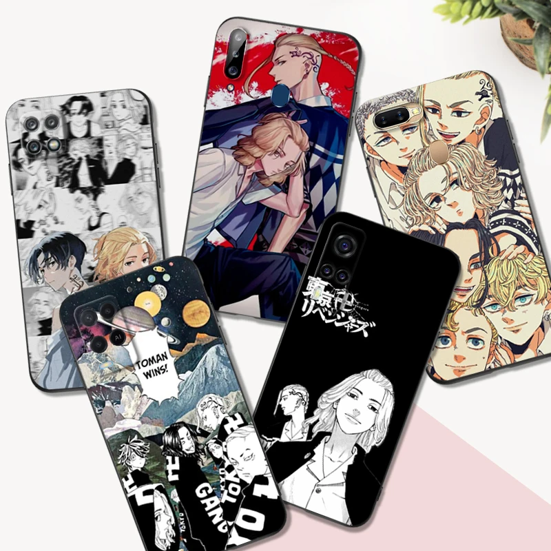 Черный чехол ТПУ для OPPO Reno 7 7Z 8 Lite 4G 5G PRO F11 F17 F15 F19 F19S F21 Токио Мстители аниме