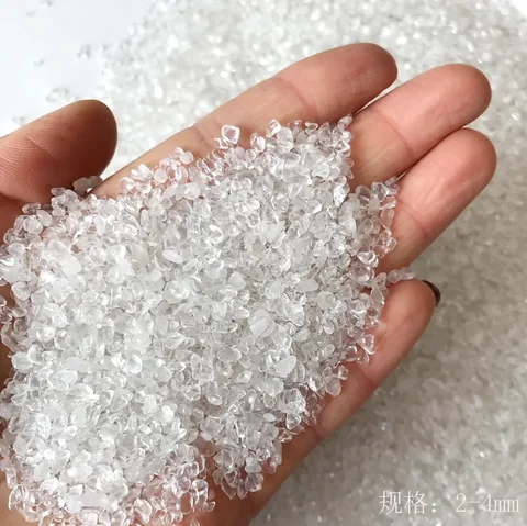 Großhandel 100g 4 Größe natürlicher weißer Kristallstein Quarzpunkte Kies Chakra Heilung Reiki Quarz Kristalle Natursteine