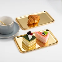 specialty plates small rectangle serving tray for kitchen 8 x 4 5 inch gold bathroom sus304 stainless steel dessert plate cute