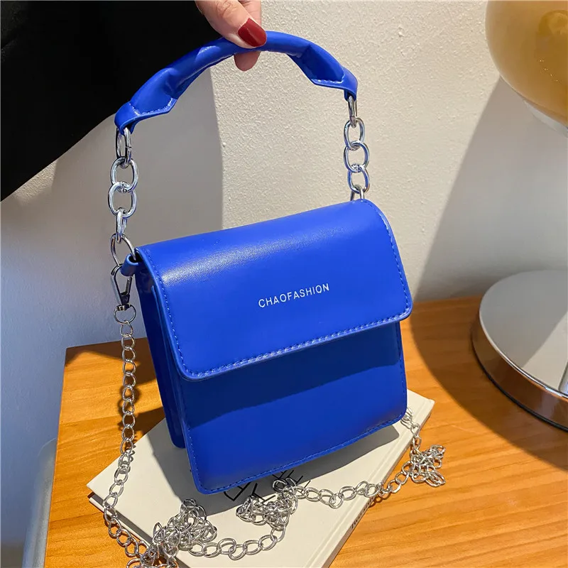 

QIAOSANSAN Women's Handbag Designer Fashion Shoulder Chain Messenger Bag Ladies Bag Casual Texture Solid Color With Cover AAAA