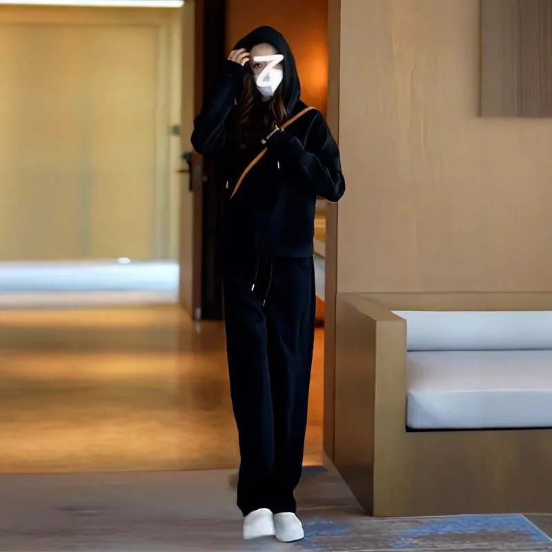 Модный повседневный спортивный костюм женский весна-осень 2023 новая утягивающая