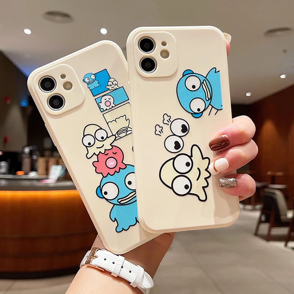 

Cartoon Funny Little Monster Phone Case For Apple iPhone 13 12 11 Pro 12 13 Mini X XR XS Max 6 6S 7 8 Plus Silicon Cover Fundas