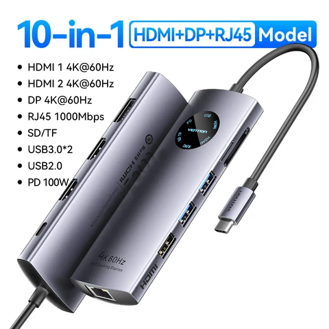 Vention 10-в-1 USB-C док-станция