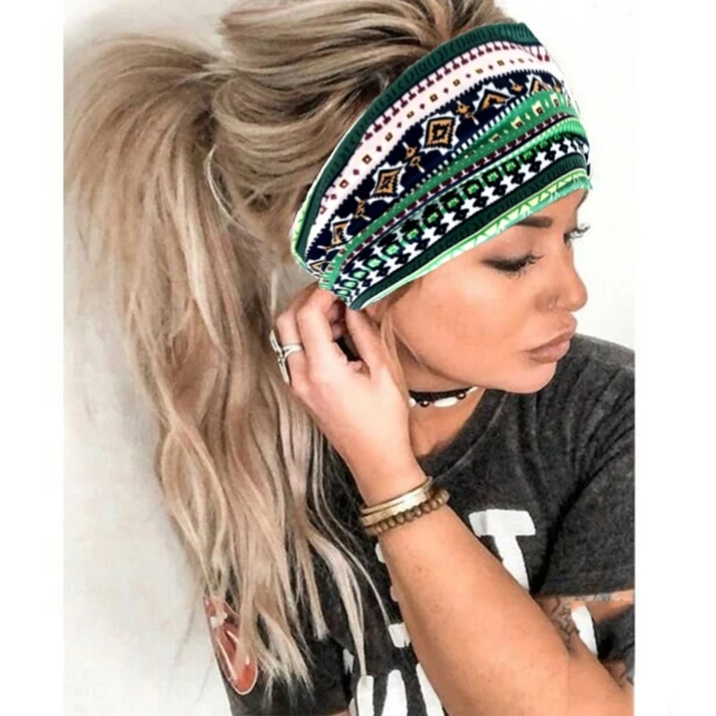 Модная повязка на голову для занятий спортом волос с узлом эластичная