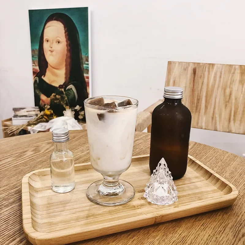 Винтажная прозрачная стеклянная чашка 2 шт. бокал из тюльпана для коктейлей