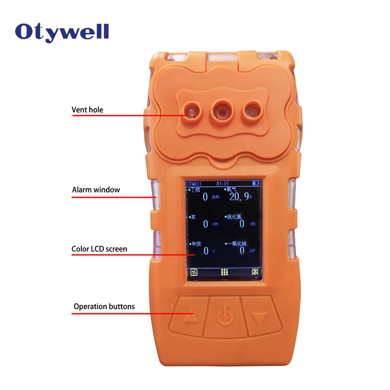 NH3 CO H2S O2 4 in 1 gas detector manufacturer, combustible and toxic multi - gas analyzer enlarge