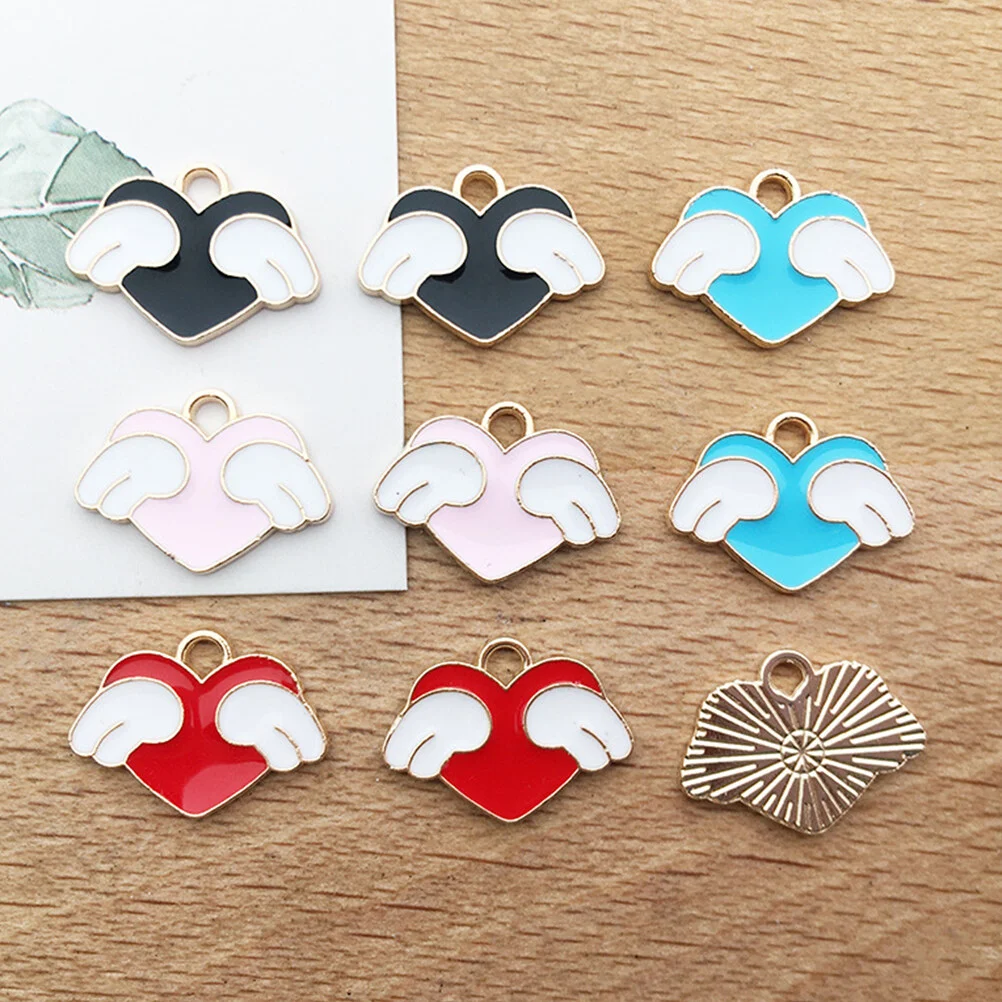Decorate Bracelet Charms Resin Cute Craft Jewelry Bulk Bracelets Making Heart Pendant