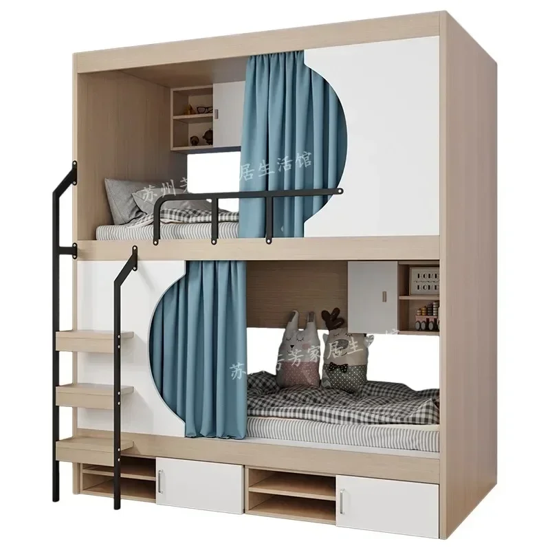 Двухэтажная кровать для персонала в общежитии маленькая квартира молодежная