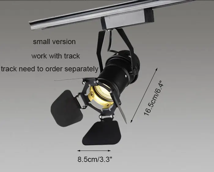 

GY Винтажный прожекторный светильник E27 черный