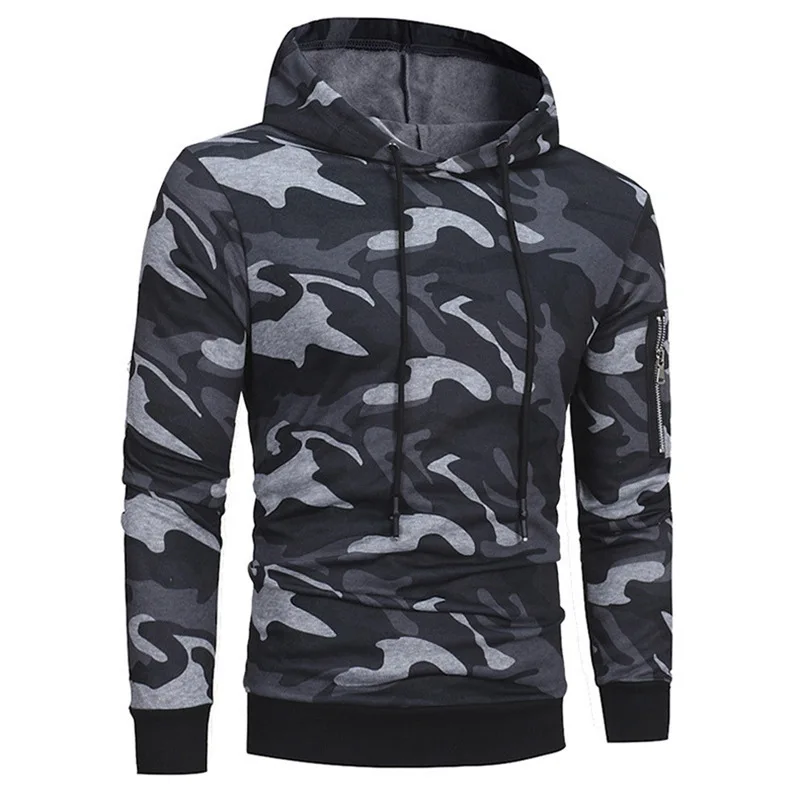 

2022 Men's Camo Hoodie European and American Fashion Brand Casual and Cashmere Hoodie Loose Long Sleeve Autumn Jacket for Men
