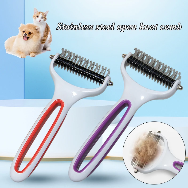 

Pets Hair Removal Comb for Dogs Fur Knot Cutter Dog Grooming Shedding Tools Fur Trimming Dematting Deshedding Brush Pet Supplies