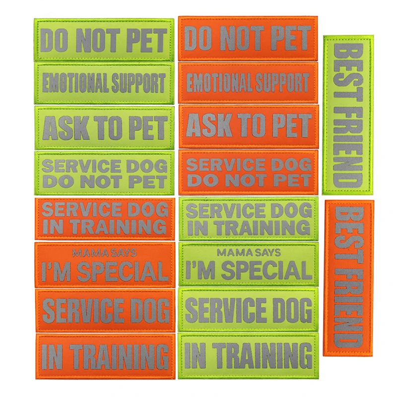 

IN TRAINING Reflective IR Emblem Hook Fastener Patch SERVICE DOG Badge Morale Sew On Patches Badge for Dog Harness