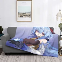 genshin impact games gan yu blanket sofa cover flannel plush summer acg anime super warm blanket for bed car quilt
