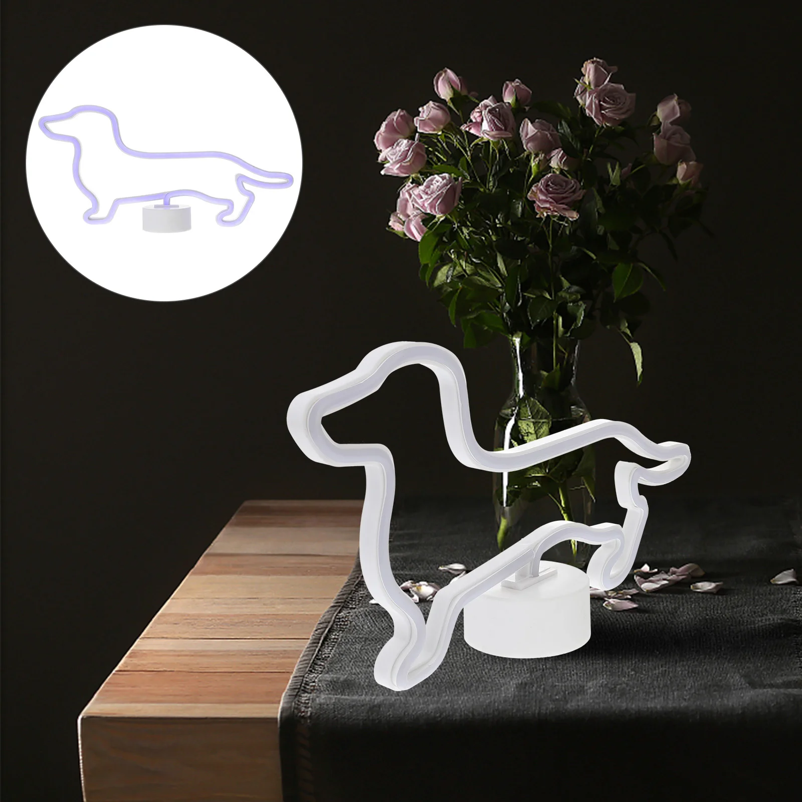 

Неоновая лампа для собак, декоративный светильник, световая вывеска для щенков, неоновая лампа для собак, вывеска