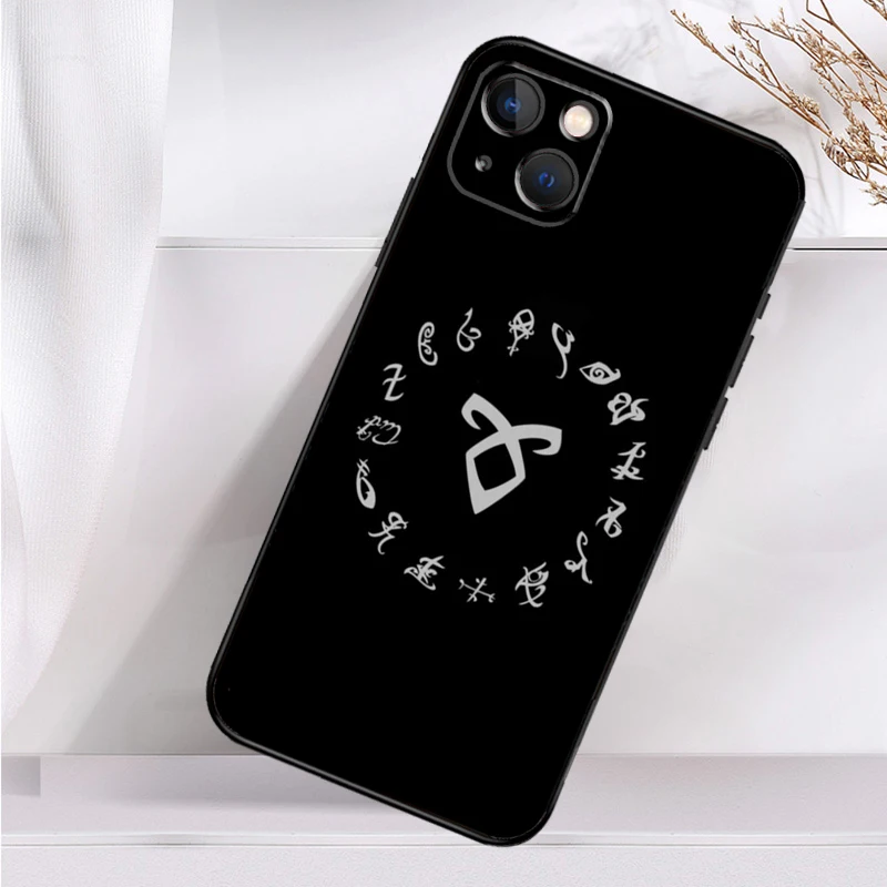 Фото Противоударный чехол с логотипом Angelic Rune из «Охотников за тенью» для iPhone 17 Pro Max, 11, 14, 15, 16 Plus, 12, 13 Mini, 16e, 17 Air №5