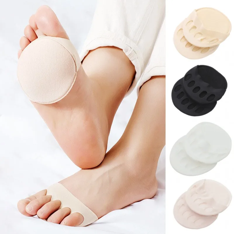 

2Pcs Five Toes Forefoot Pads for Women High Heels Half Insoles Calluses Corns Foot Pain Care Absorbs Shock Socks Toe Pad Inserts