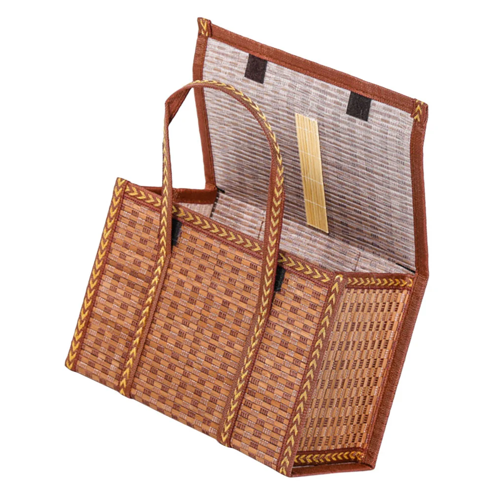 

Picnic Storage Holder Food Storage Basket Toy Tote Dried Fruit Baskets Woven Handbag Egg Basket Decorate Picnic Organizer Basket