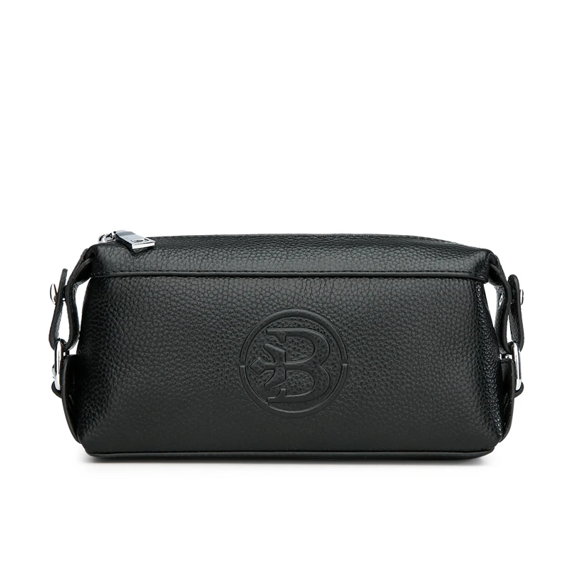 Верхний слой воловьей кожи Кожаная деловая сумка-клатч для мужчин Вертикальная