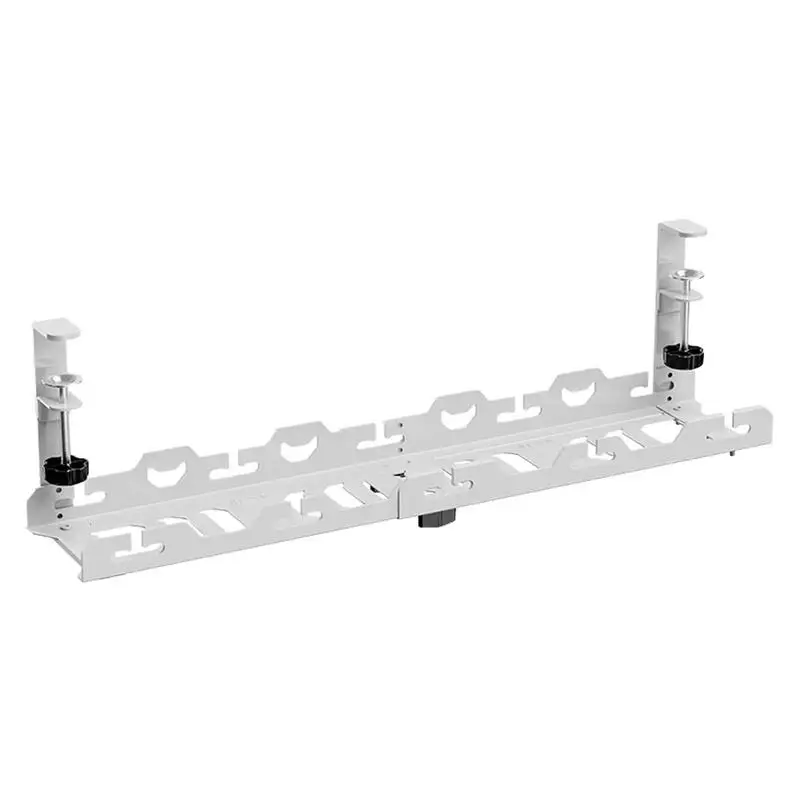 

No Drilling Under Desk Cable Management Metal Cable Tray Under Desk Organizer Power Strip Cord Holder