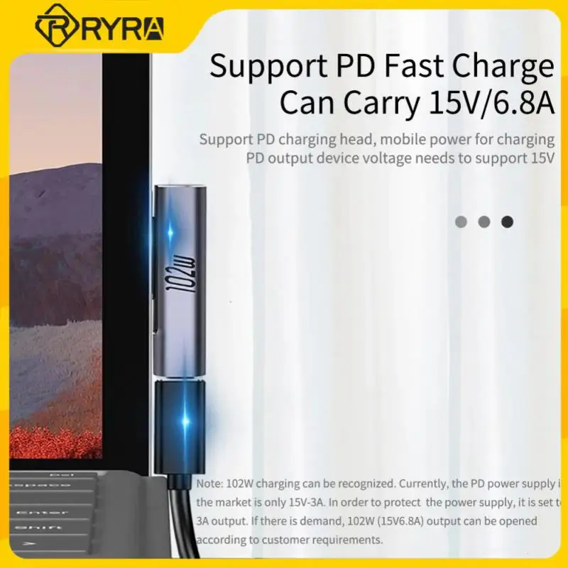 

RYRA 102W USB Type C PD Quick Charging Plug Converter For Microsoft Surface Pro 8 7 6 5 4 3 Go USB-C Adapter For Surface Book