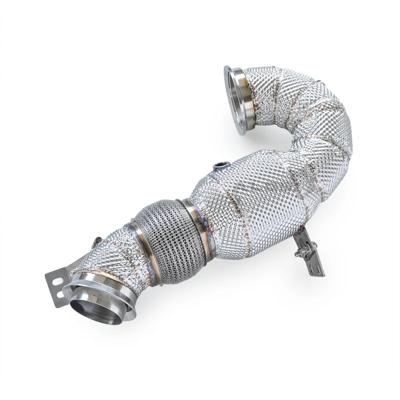 Фото Высококачественная выхлопная труба ALOSI для Mercedes AMG GT50 GT53 E53 CLS53 GLE53 CLE53 3.0T Performance Downpipe с изоляцией №2