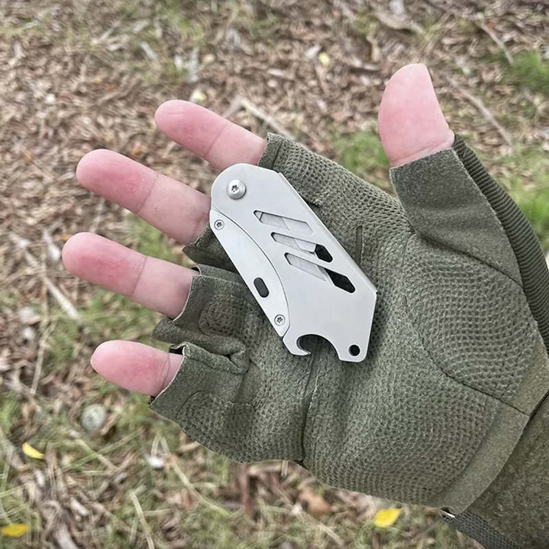 Складной нож из нержавеющей стали острый карманный с задней шиной для
