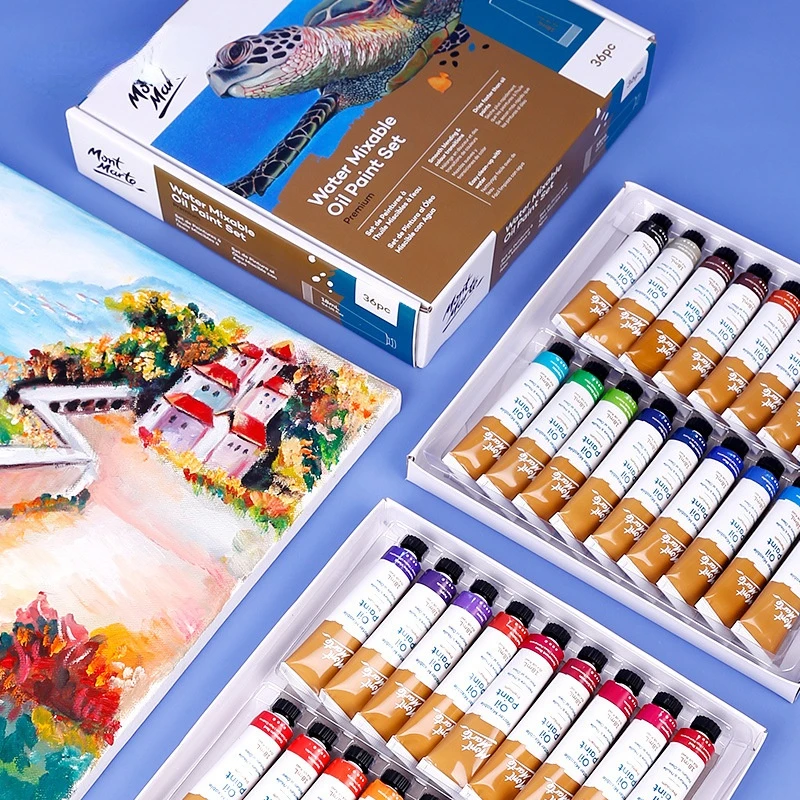 36 Color Oil Paint Set 18ml Odorless Water-soluble Student Children's Professional Art Student Painting Gouache Watercolor Paint