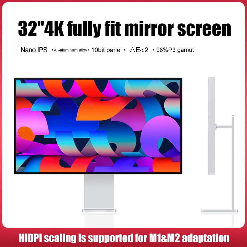 Фото 32-дюймовый LED-монитор 4K 3840*2160 с HDR10, 60 Гц, USB-C для Mac, 100 Вт, HDR10, 139 PPI, матовый экран, Kuycon P32UB, безрамочный дизайн №1