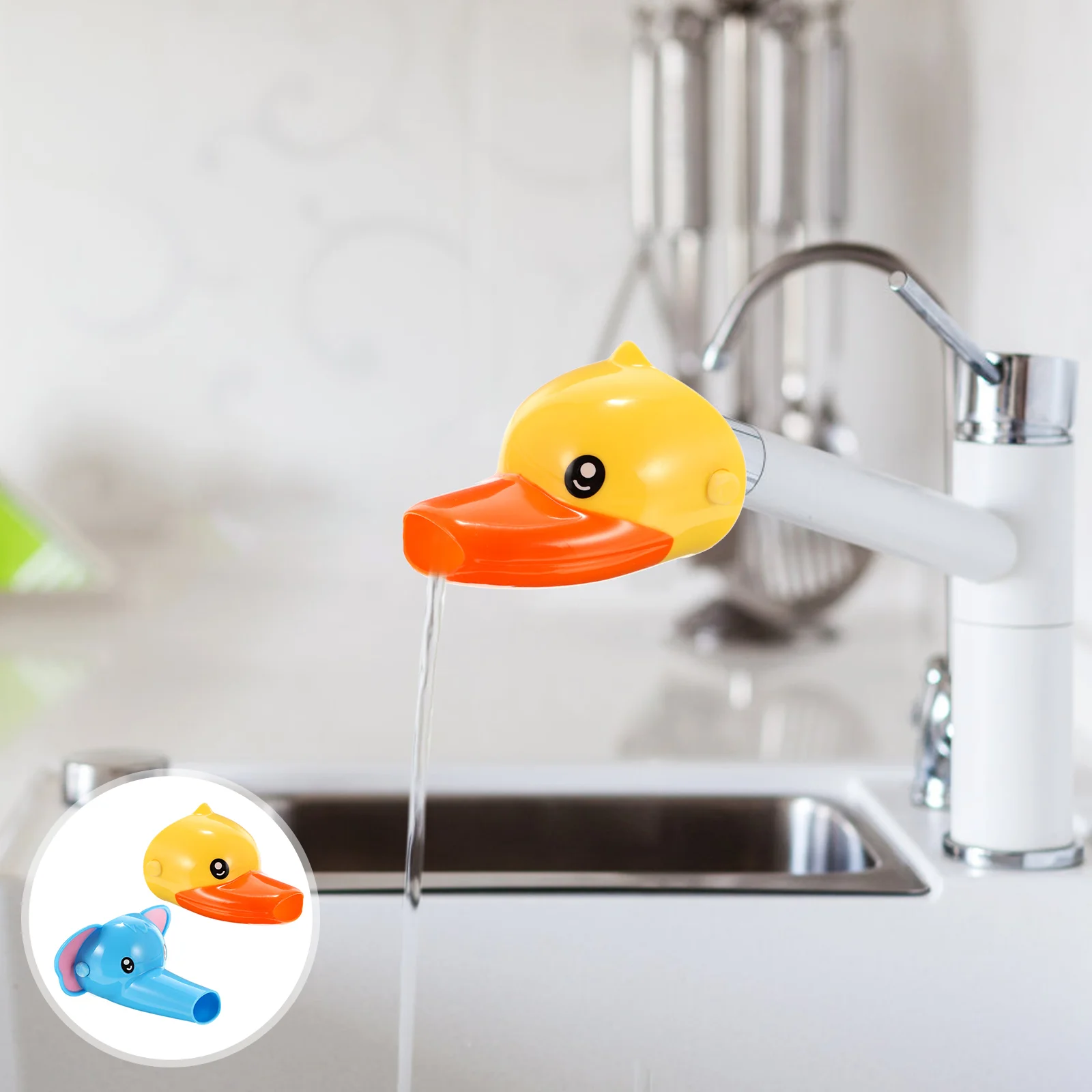 

2Pcs Cartoon Extender Guide Hand Wash Tool Bath for Toddlers Kids