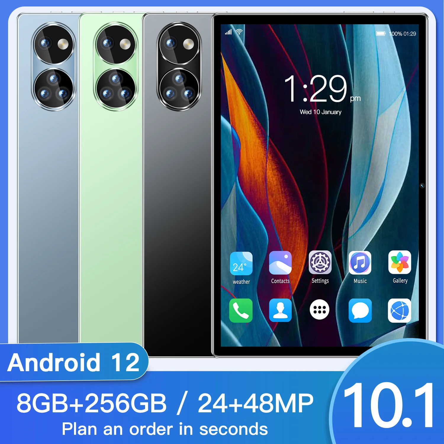 

Планшет на Android 12, 1200x800, Восьмиядерный процессор SC9863A, 8 Гб ОЗУ, 256 Гб ПЗУ