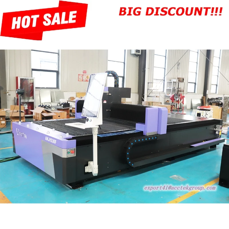 

Волоконно-лазерная машина для резки металла AccTek 3015 Вт, 2000 Вт, 4000 Вт, Лазерная мощность Raycus