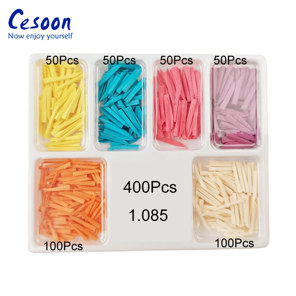 400 шт./коробка одноразовые деревянные клинья