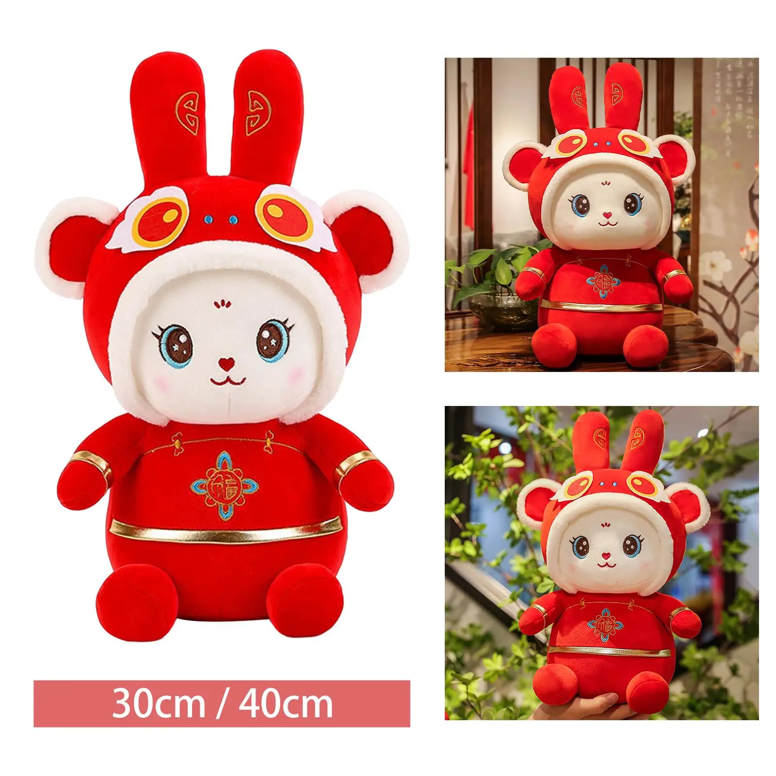 

Китайский кролик на год, игрушки, новогодний народный Подарок на годовщину или вечеринку # милый подарок для сна, подарок на день рождения ре...