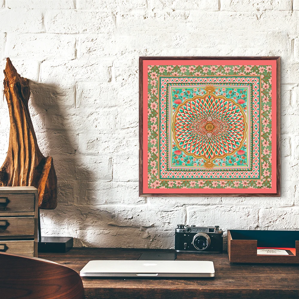 Настенная картина Isha 'Lotus Gate искусство на холсте Индия джайпур город гостиная