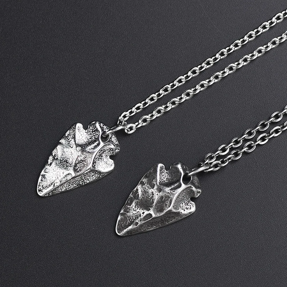 Винтажное ожерелье с кулоном в виде стрелы из нержавеющей стали стиле панк-рок