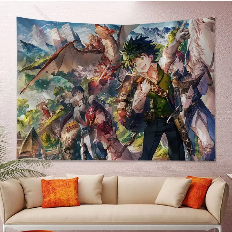 Японское аниме мультфильм моя геройская Академия DIY настенный гобелен настенное