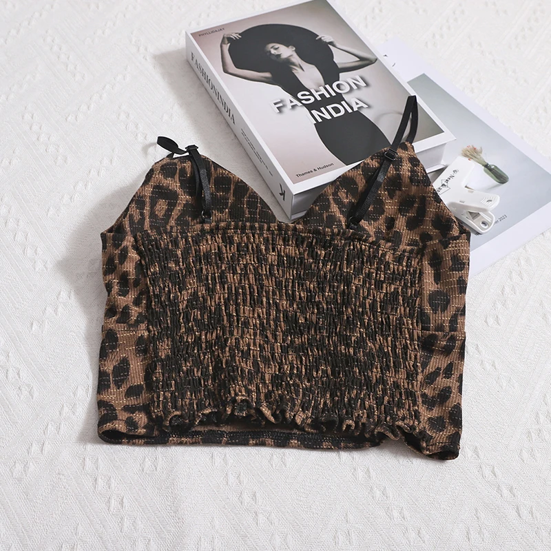 Камзол женский сексуальный с леопардовым принтом короткие майки осень новая