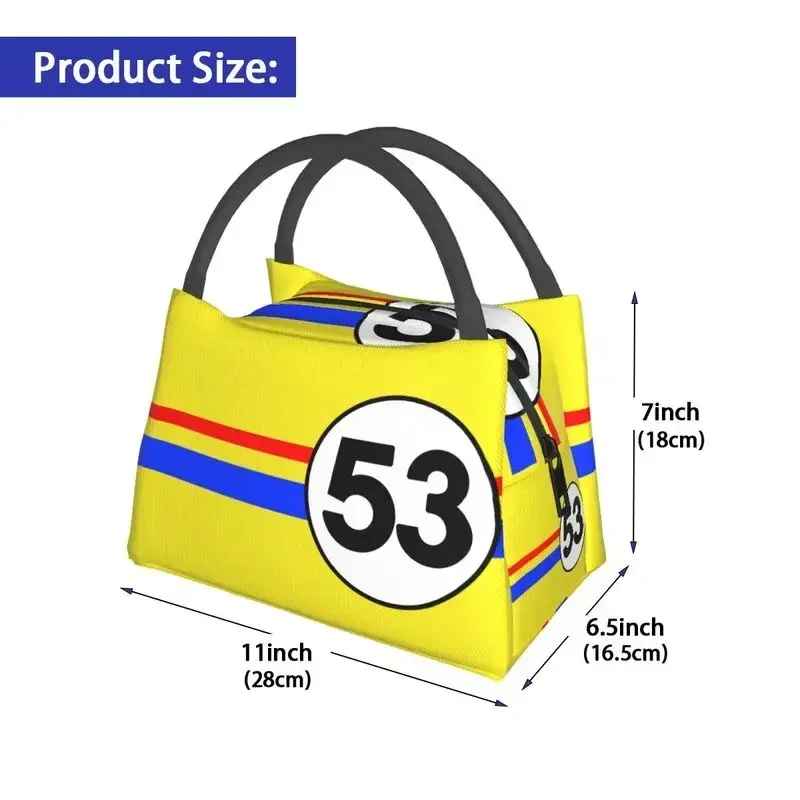 Классический гоночный автомобиль Herbie 53 многоразовый ланч-бокс термоохладитель