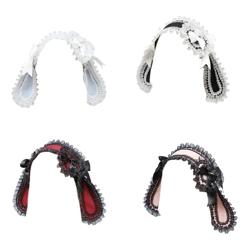 Повязка на голову в виде кролика с висящими ушками повязка стиле аниме обруч для