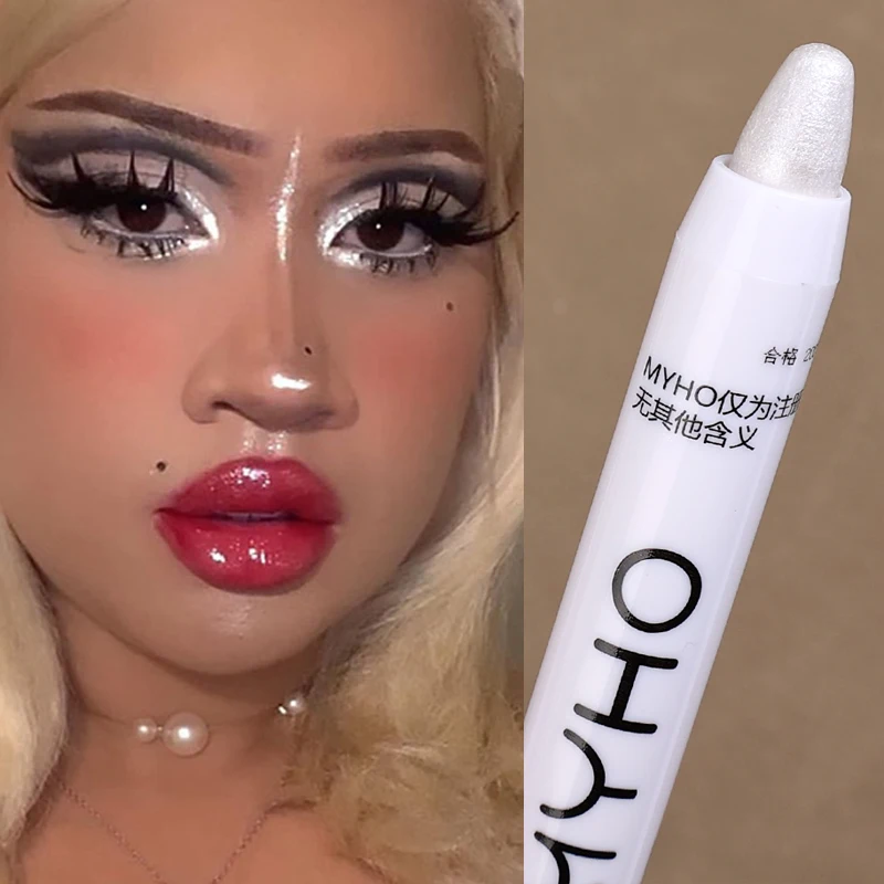 Longlasting Brightening Eyes Corner Pearlescent White Eyeshadow Pen Shiny Eye Cosmetic
