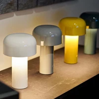 led desk lamp italian mushroom table lamp portable wireless touch rechargeable lamp usb desktop decoration bedroom night light