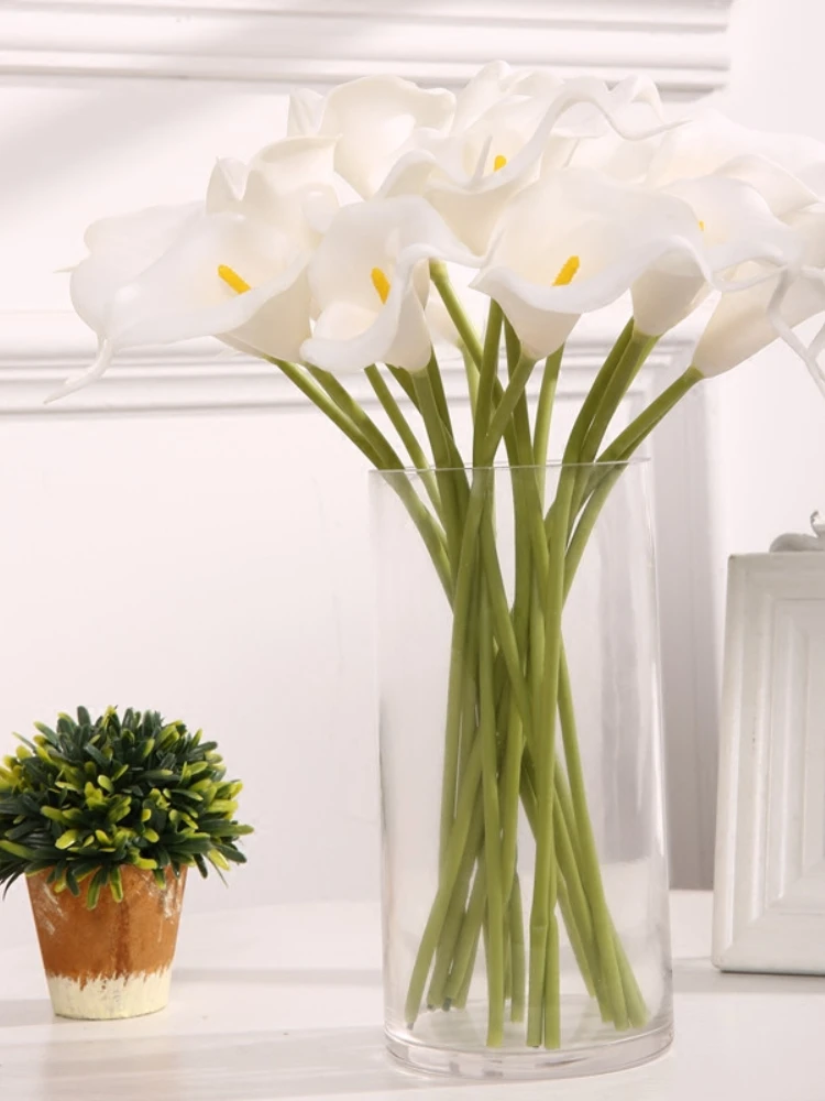 

10Pcs High Quality Real Touch Calla Lily Artificial Flowers Calla Lily Bouquet For Wedding Bouquet Bridal Home Flower Decoration